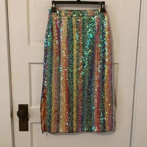 Anthropologie Sequin Pencil Skirt